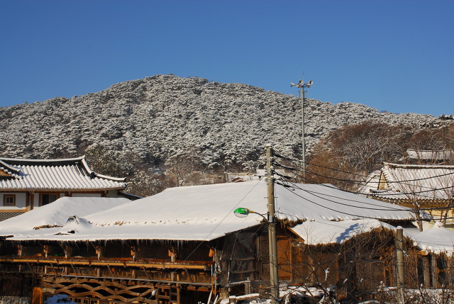 어제 눈이 많이 내렸네요…청량산의 모습